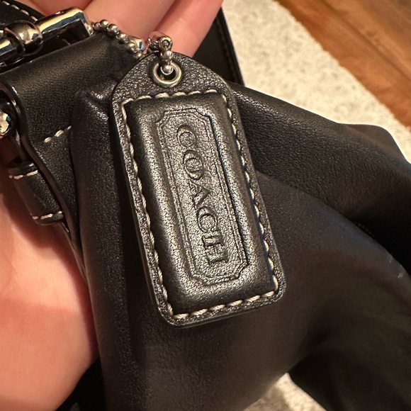 Coach - Black Leather Crossbody Bag - Picture 9 of 15